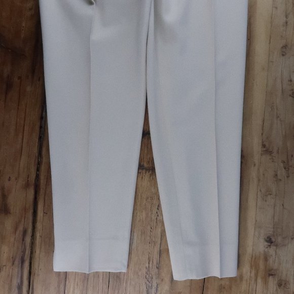 MONDI TAN VINTAGE PURE NEW WOOL PLEATED OFFICE TROUSERS WOMENS EUROPE SIZE 34 - Picture 6 of 10